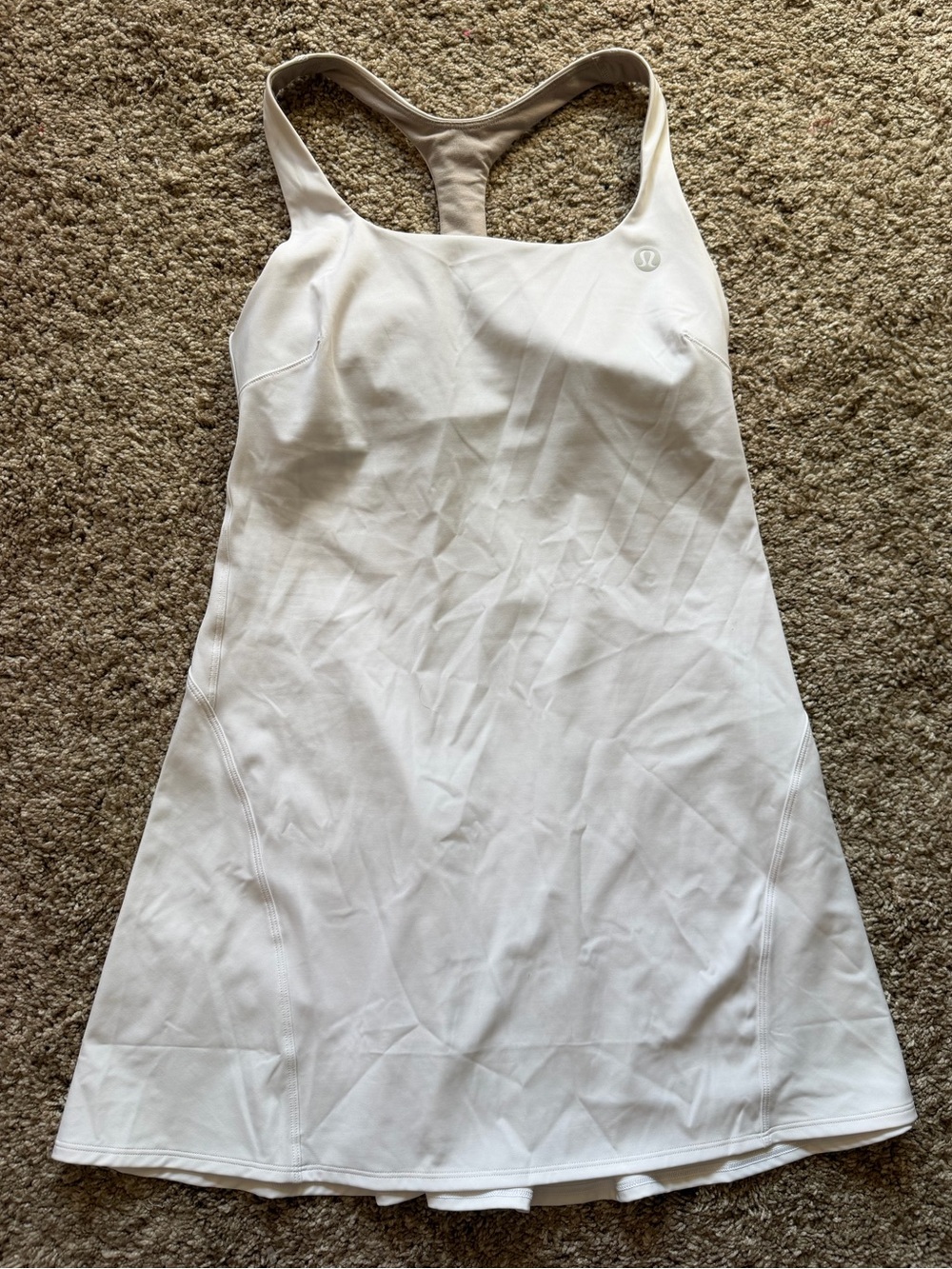 Lululemon Mini White Racerback Athletic Dress Athletic Wear